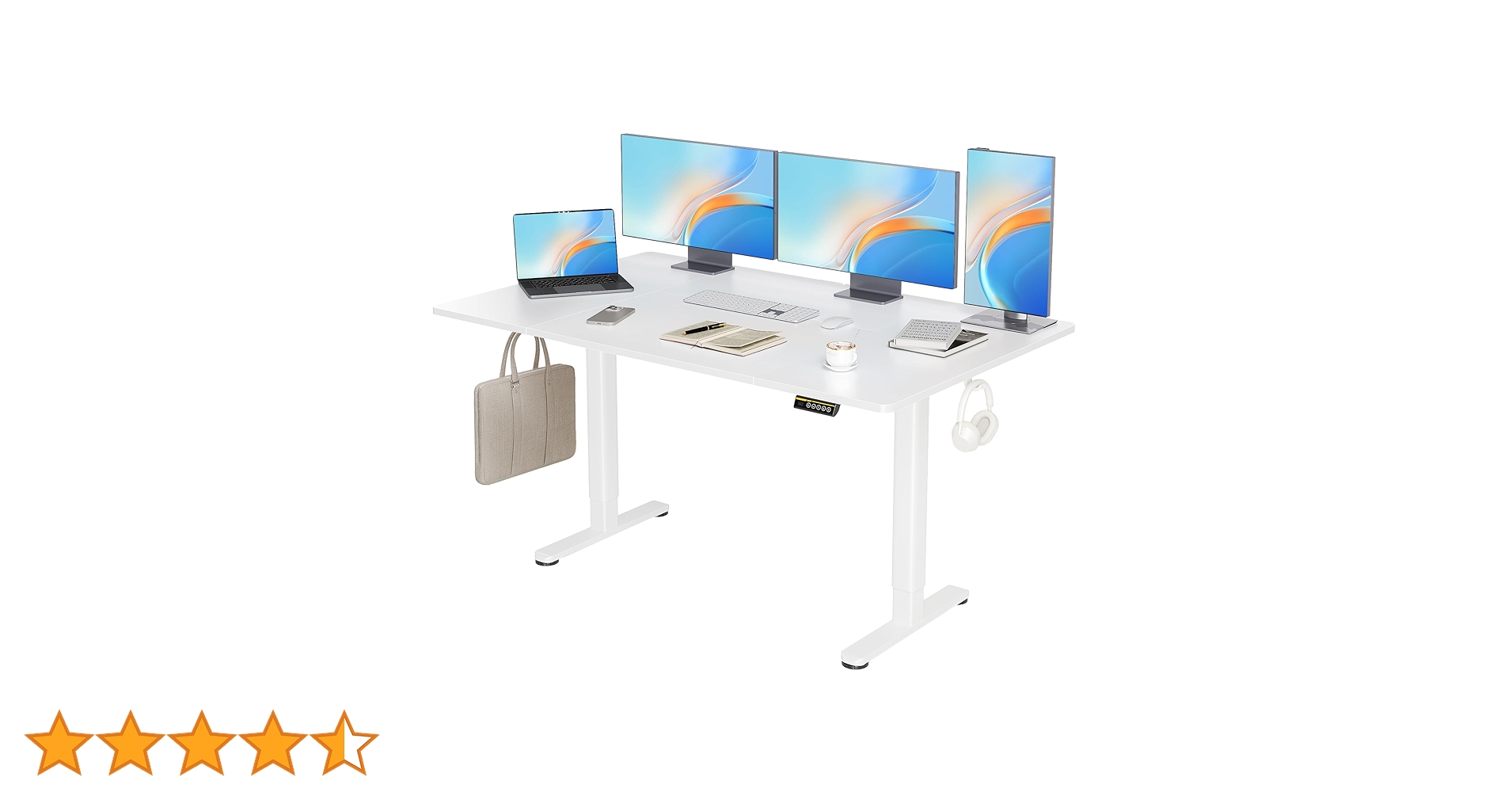 Amazon | Claiks 昇降デスク 大きめ 電動 パソコンデスク 昇降式